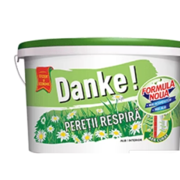 Vopsea lavabila interior, Danke - peretii respira, alba, 30 L