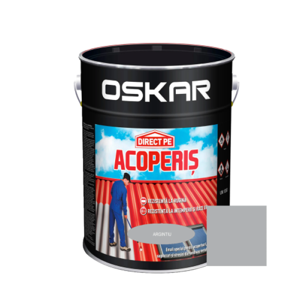 Oskar Direct pe Acoperiș Vopsea pentru Acoperișuri, Sageacuri și Streșini, Baza alba, 10 L