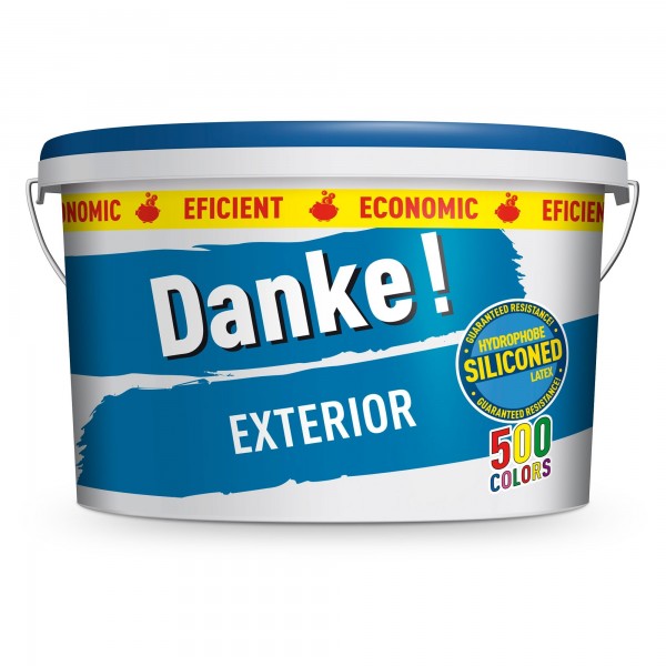 Vopsea lavabila exterior Danke Exterior, alb, 5 L