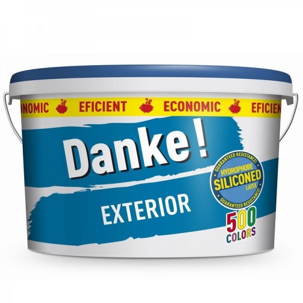 Vopsea lavabila exterior Danke Exterior, alb, 15 L