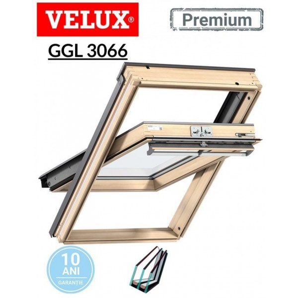 Fereastră de mansardă Velux GGL 3066 Premium, Mâner Sus - Dimensiuni - 78x118 MK06 Fereastră de mansardă Velux GGL 3066 Premium, Mâner Sus - Dimensiuni - 78x118 MK06